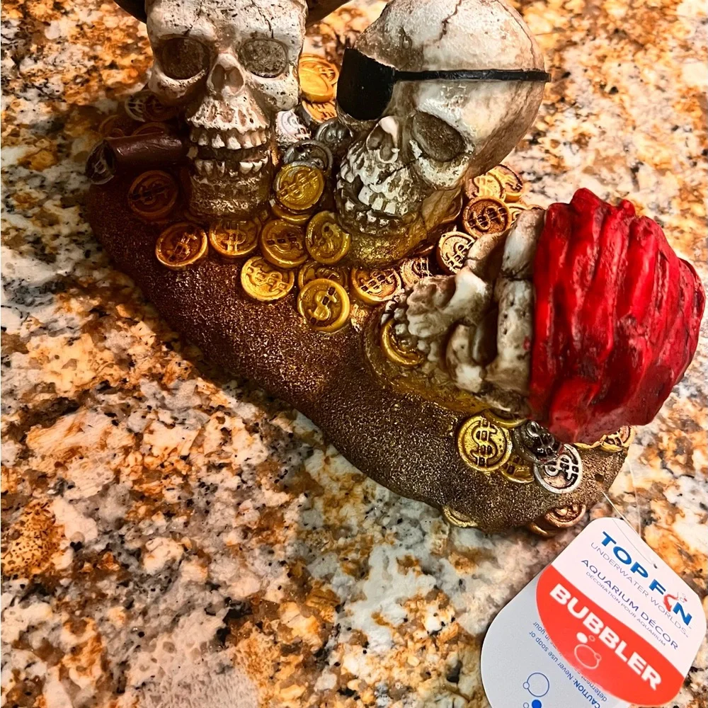 Aquarium Bubbler & Decorations Bundle
